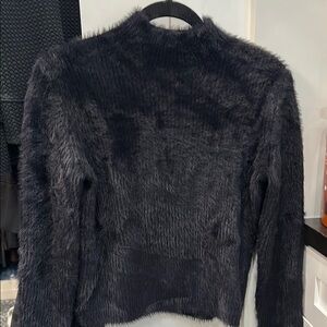 Banana Republic size Small Elegant Black Fuzzy Sweater
